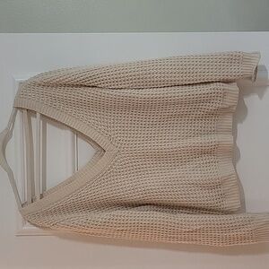 Forever 21 V-Neck Cream Sweater Women's L